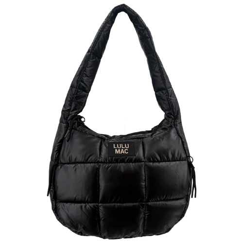 MP-8412 PUFFER METALLIC TOTE BAG - MATTE BLACK – girliegirloriginals