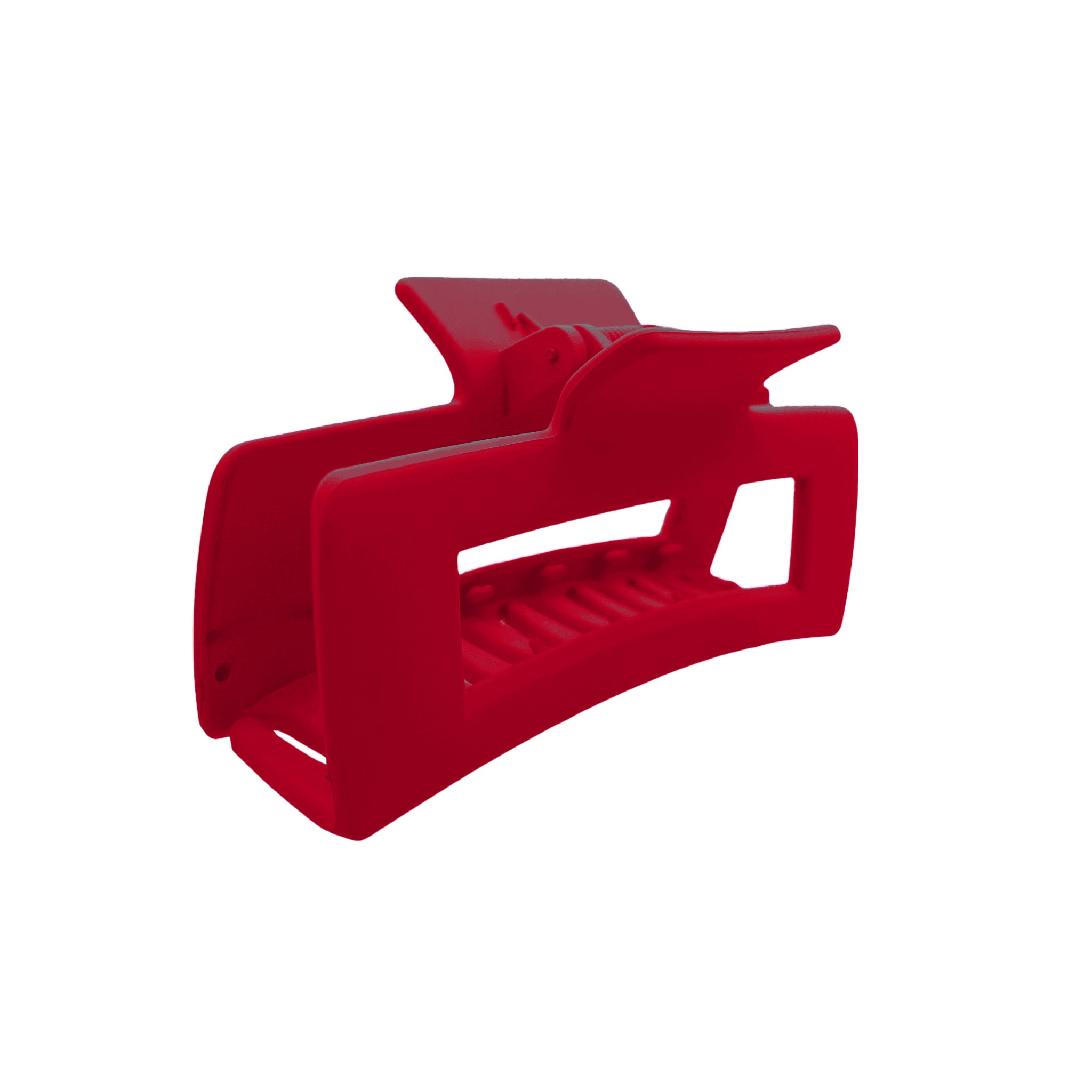 HCR-12S Large Rectangle Hair Clip -Red