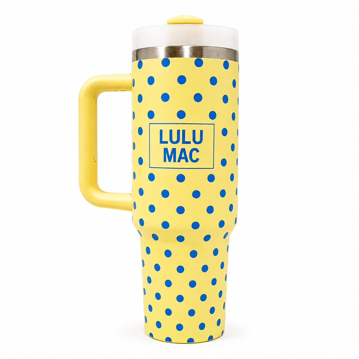 LM-DW-1000 YELLOW W/ BLUE DOT TUMBLER