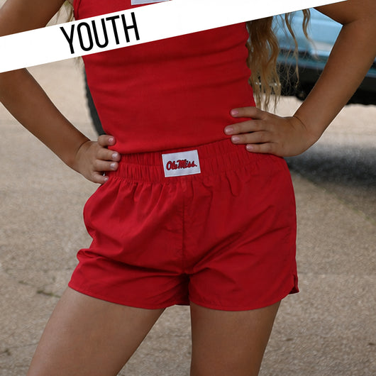 KD-OM-OG-SHORT YOUTH OLE MISS SHORT - RED