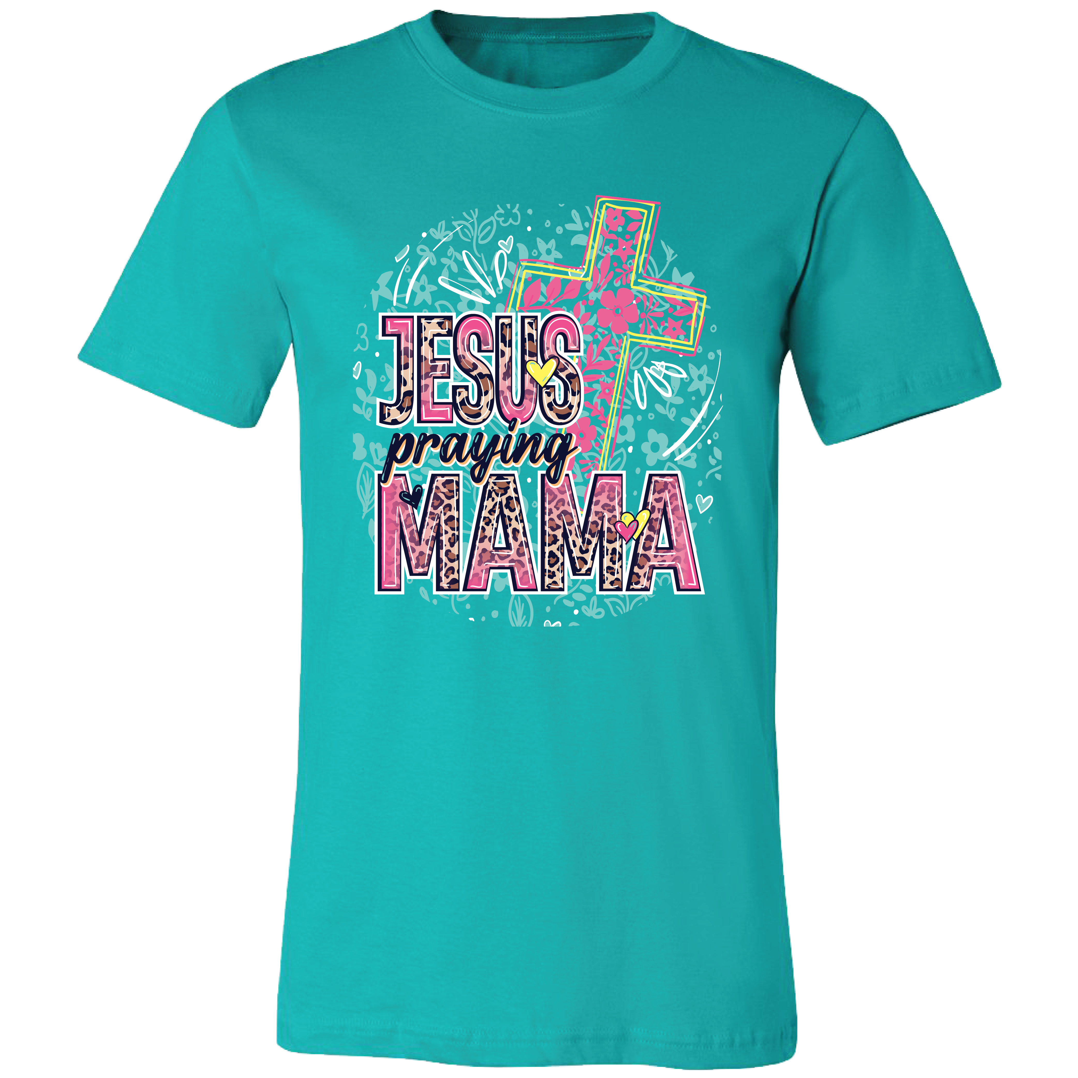 LM-207 Jesus Praying Mama Teal