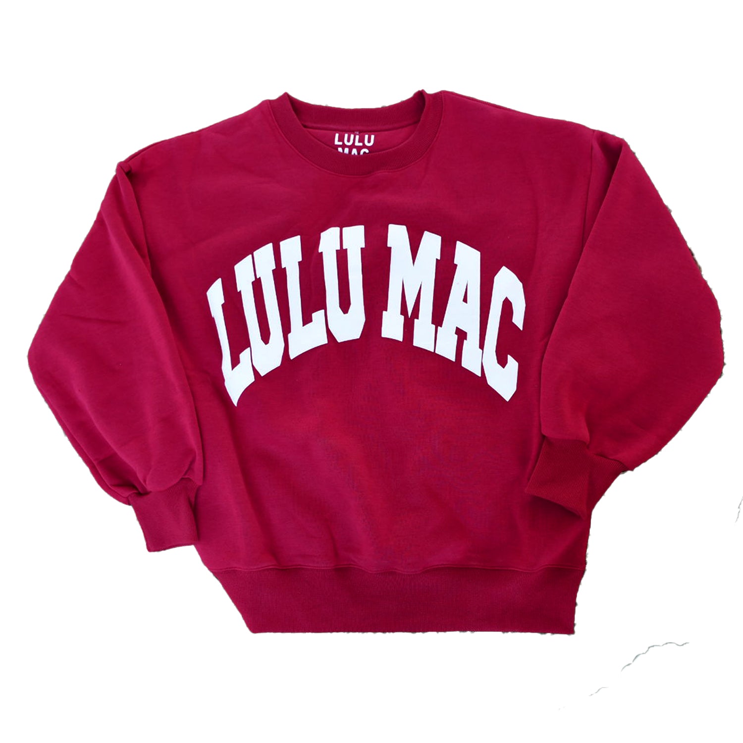 Lulu Mac Sweatshirt Cardinal/white