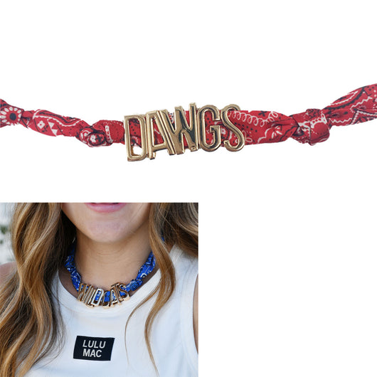 TEAM CHARM NECKLACE-DAWGS