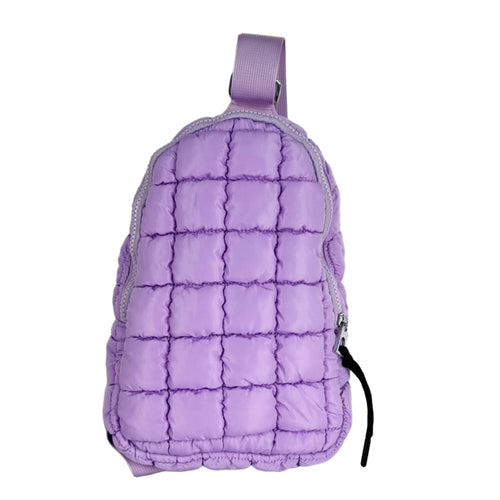 GZ-7413 Puffer Quilted Crossbody Lavender – girliegirloriginals