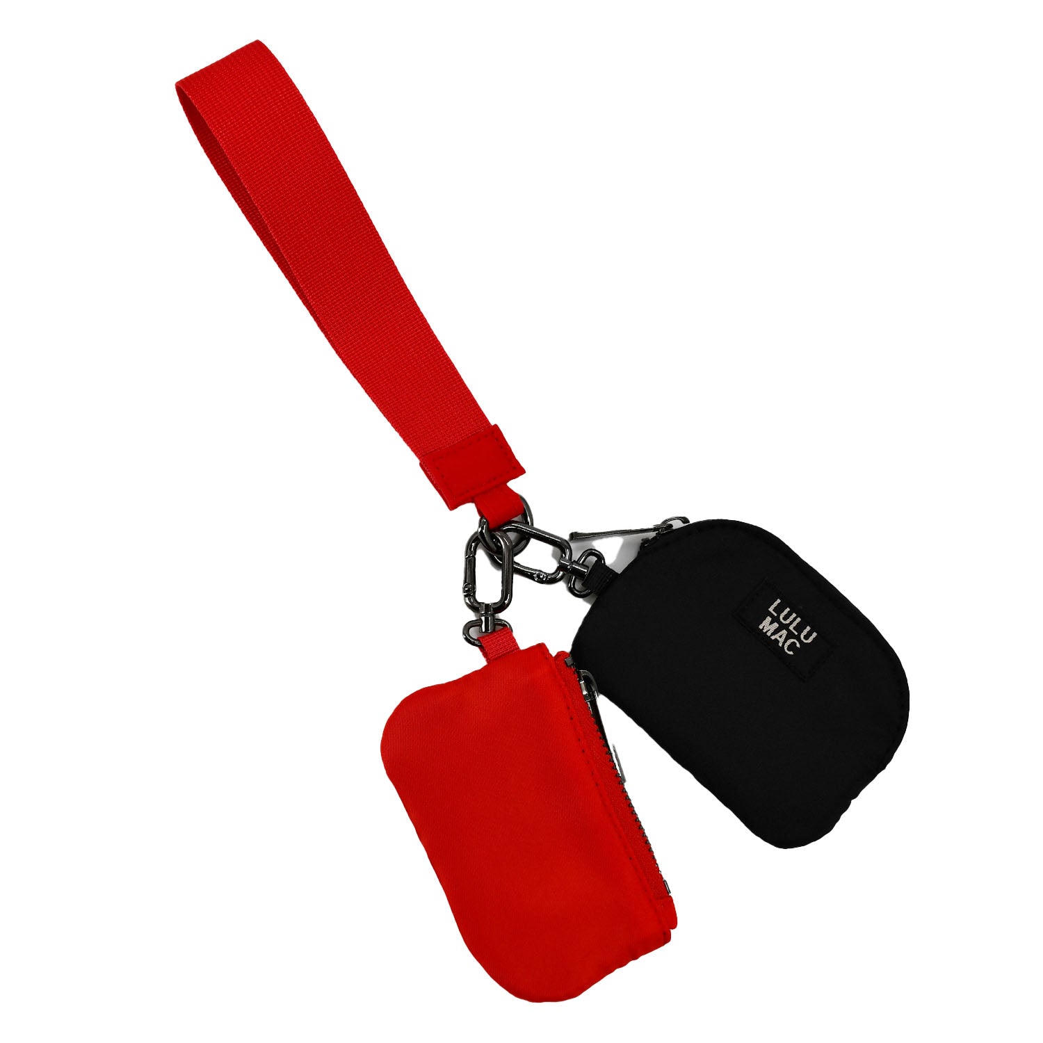 DP-8162 Red/Black Lulu Mac Double Pouch Wristlets