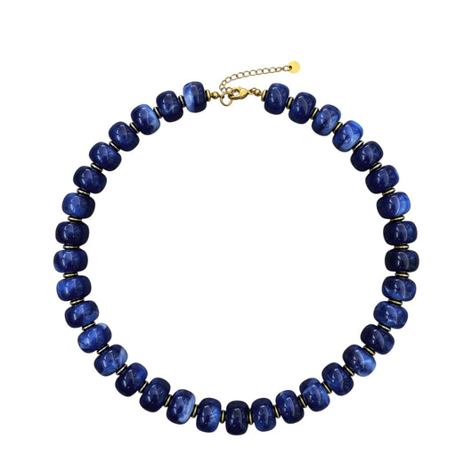 LM-NK-1006 BEADED NECKLACE - NAVY