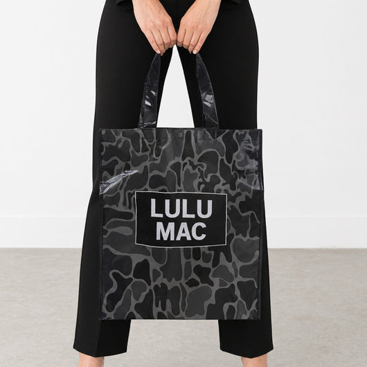 LM-BG-1004 REUSABLE TOTE -BLACK CAMO