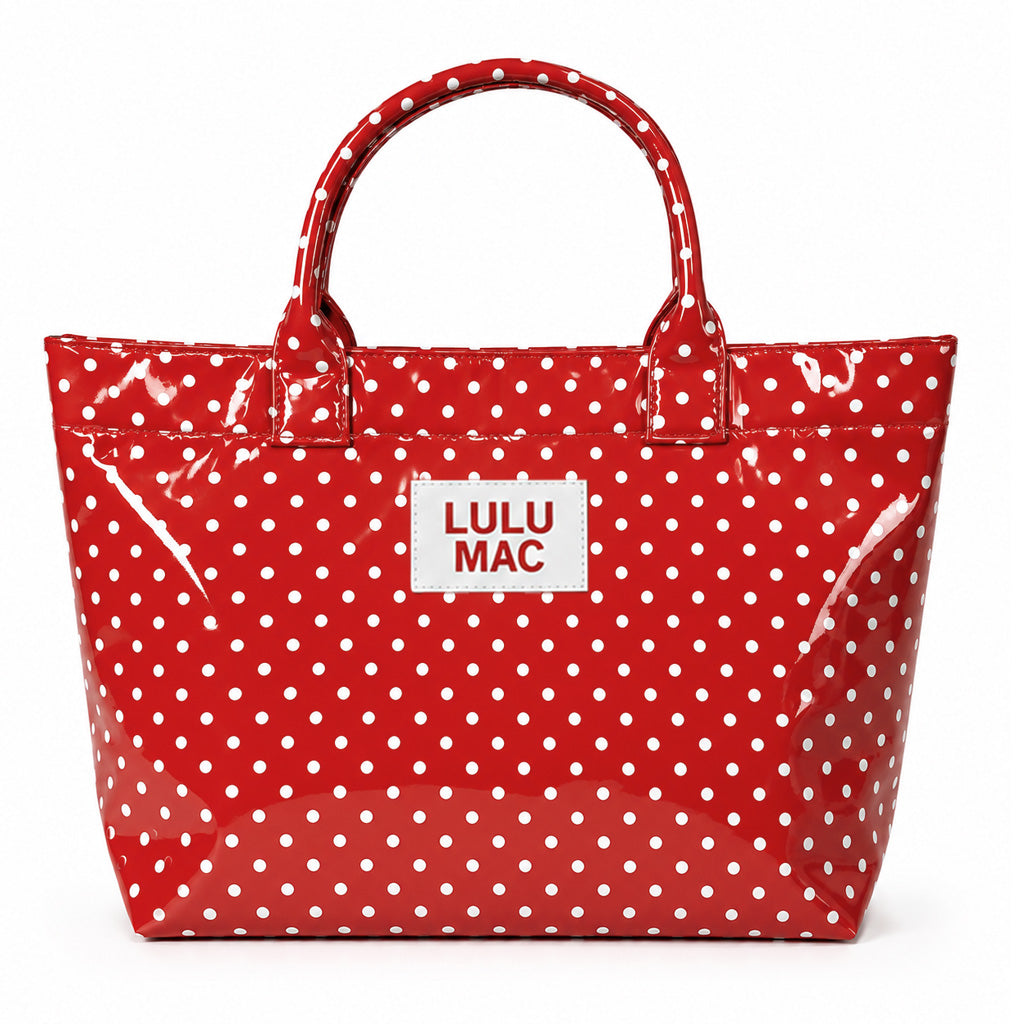 LM-BG-1003 TOTE BAG RED/WHITE DOT