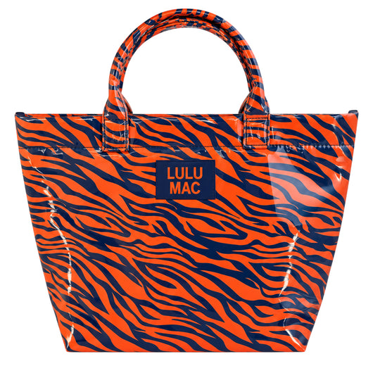 LM-BG-1003 TOTE BAG NAVY/ORANGE TIGER STRIPE