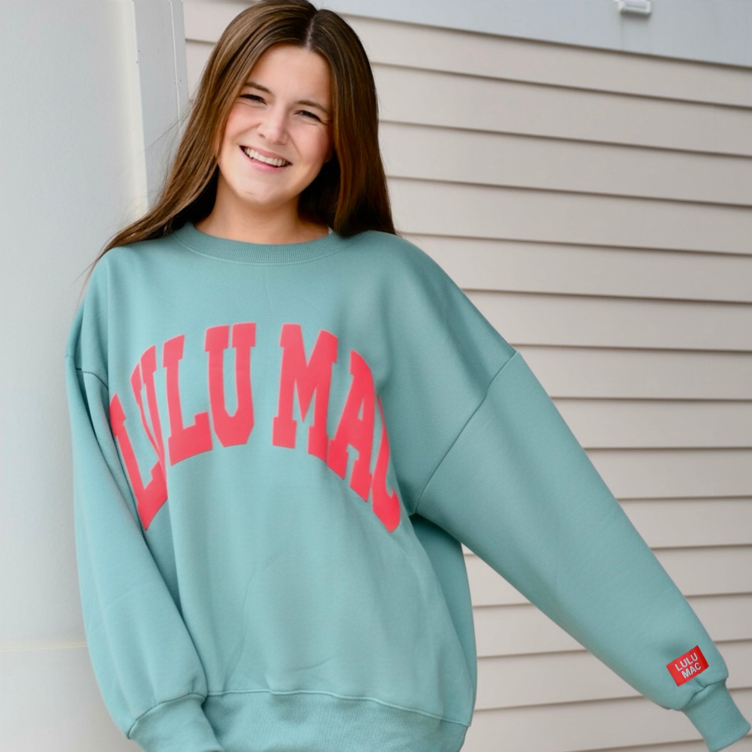 Lulu Mac Sweatshirt Green/Red - Puff