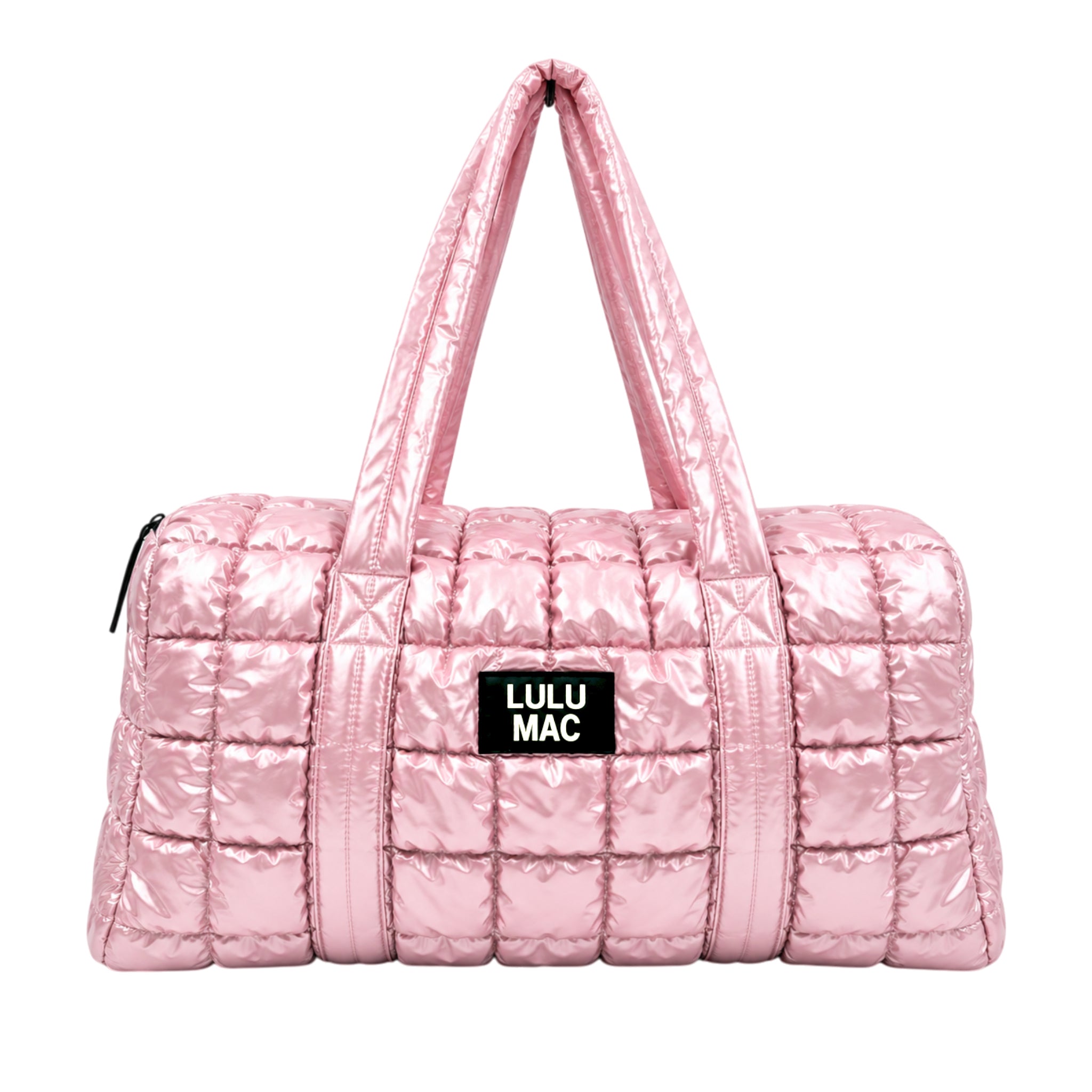 LM-MP-2812 PUFFER METALLIC DUFFLE BAG - ROSE GOLD