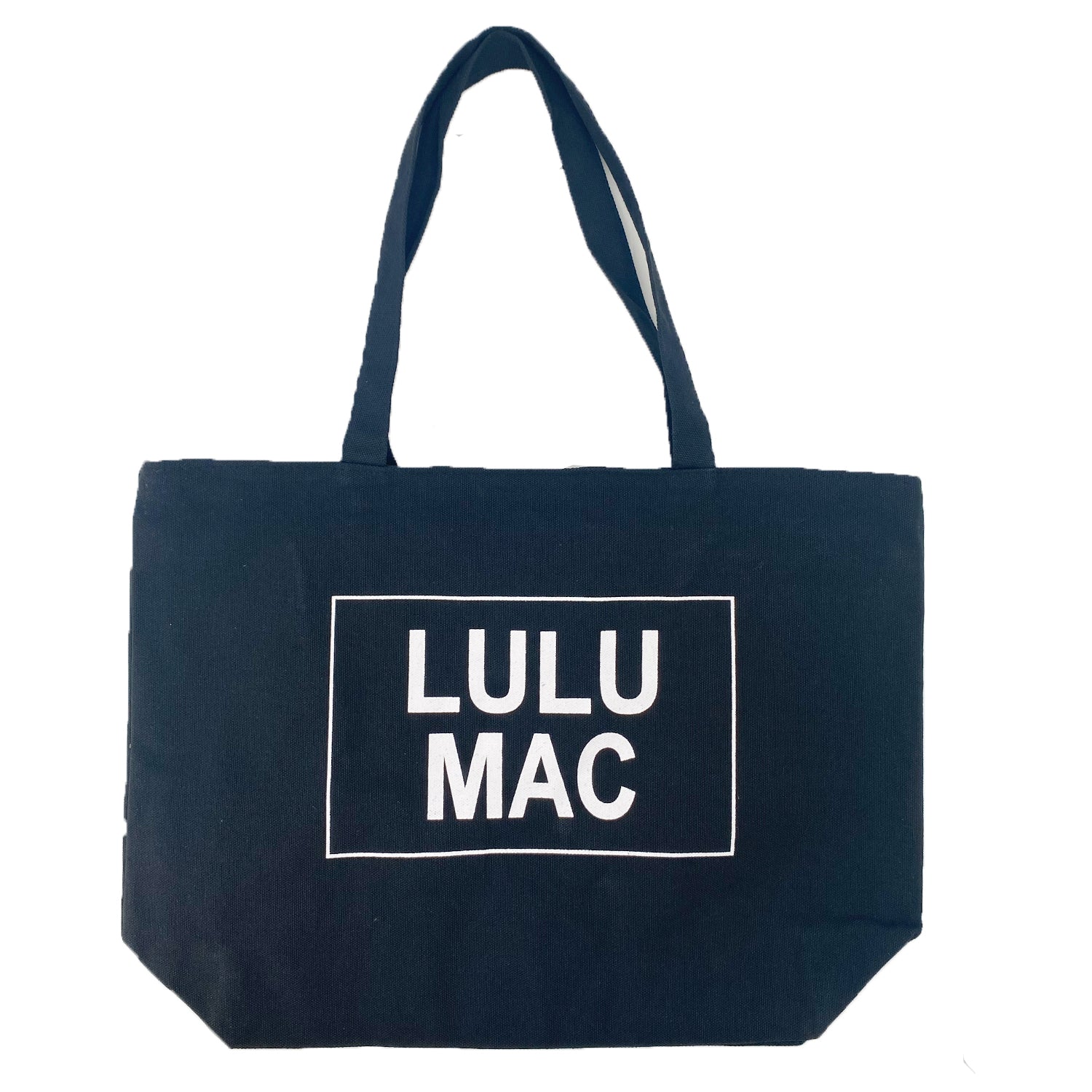 Lulu Mac Canvas Tote LM-BG-1002-Black With Black Logo