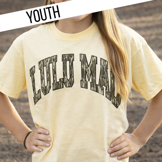 KD-MO-1000  Mossy Oak Bottomland Butter Youth Comfort Colors Tee