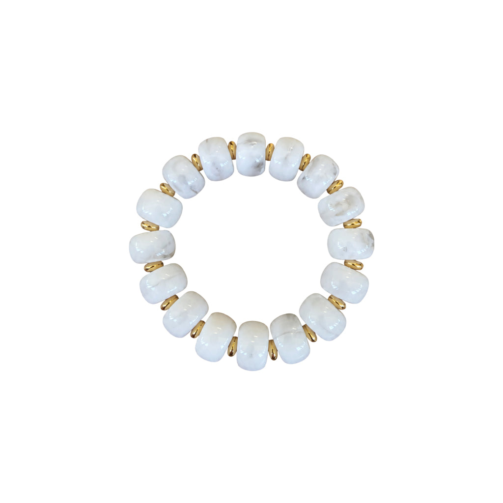 LM-BR-1006 BEADED BRACELET - WHITE