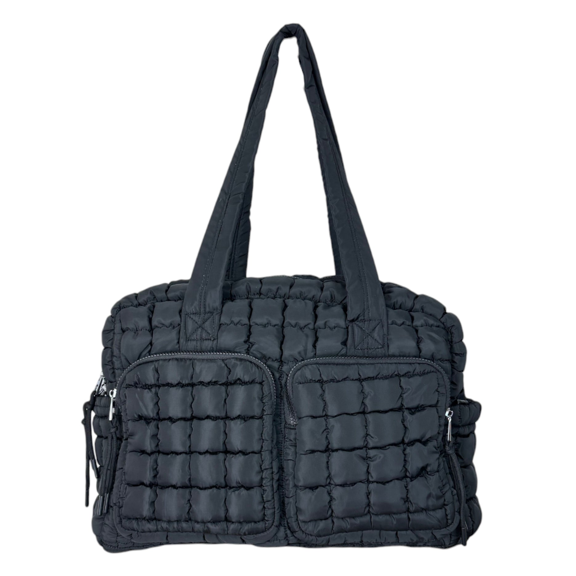 GZ-2646 Puffer Quilted Travel Bag Black