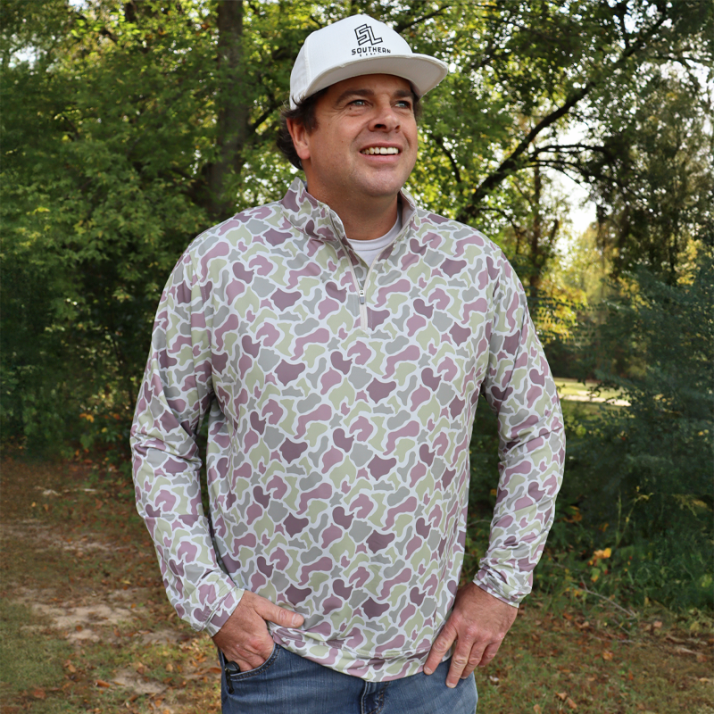 SL-SH1000 3/4 ZIP PULLOVER LIGHT CAMO
