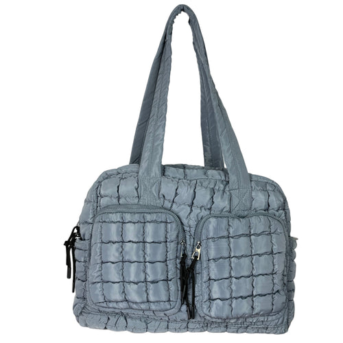 GZ-2646 Puffer Quilted Travel Bag Grey – girliegirloriginals