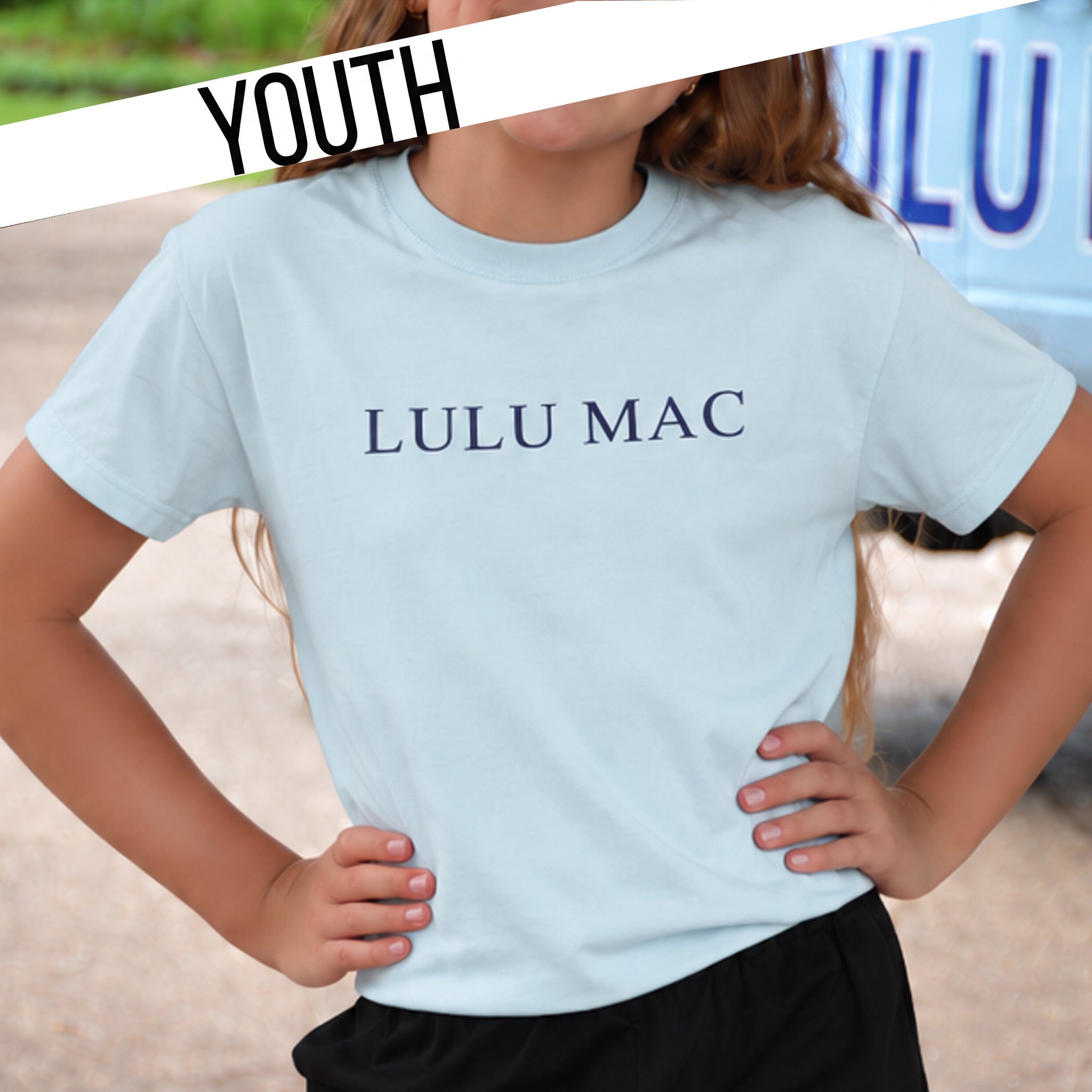 KD-TS-1023 Logo Youth Chambray Comfort Colors Tee