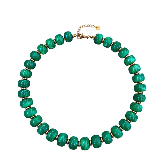 LM-NK-1006 BEADED NECKLACE - GREEN