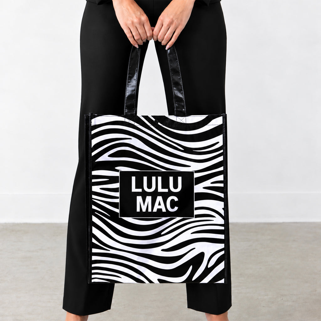 LM-BG-1004  REUSABLE TOTE - ZEBRA