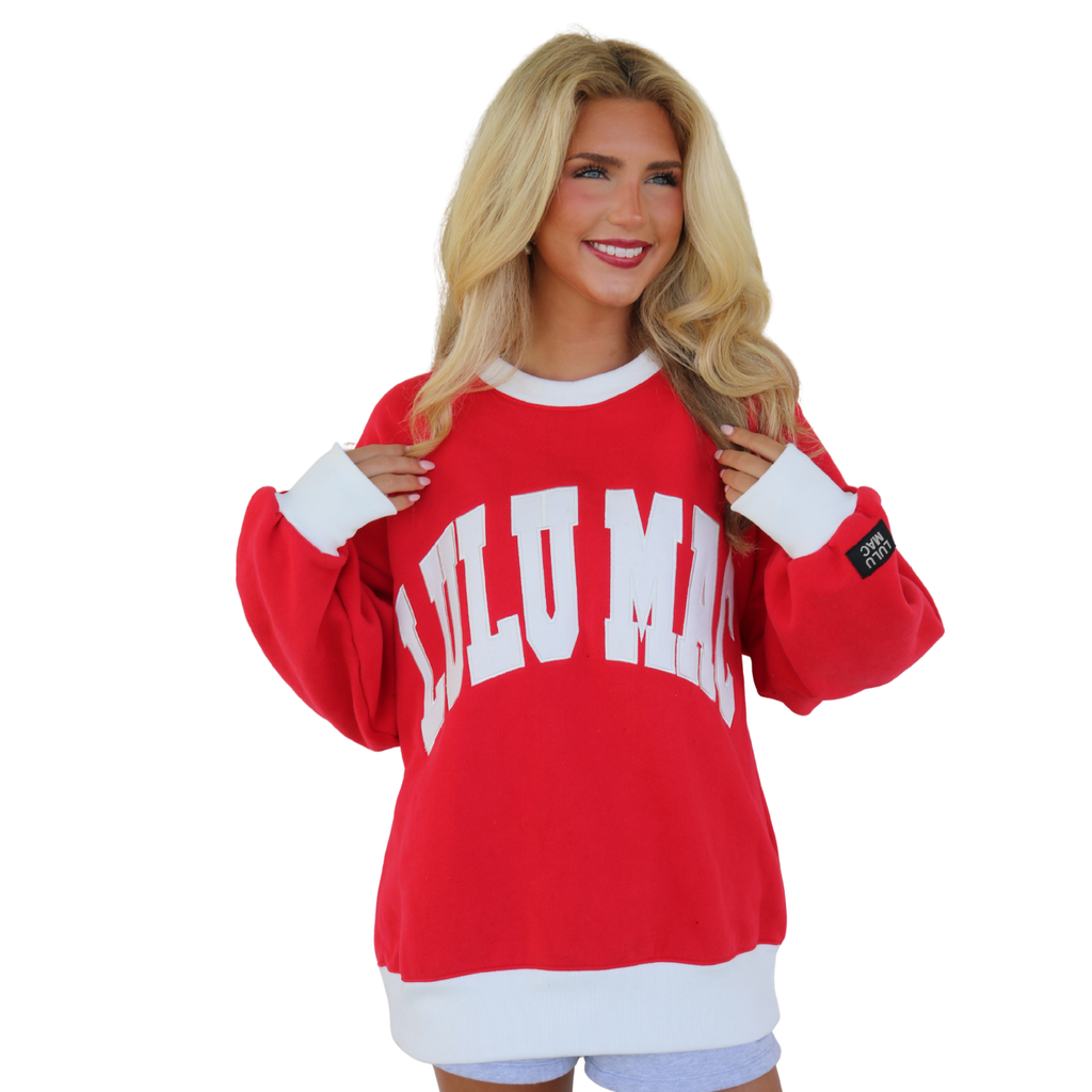 LM-SW-1002 Color Block Red/White - Stitch – girliegirloriginals