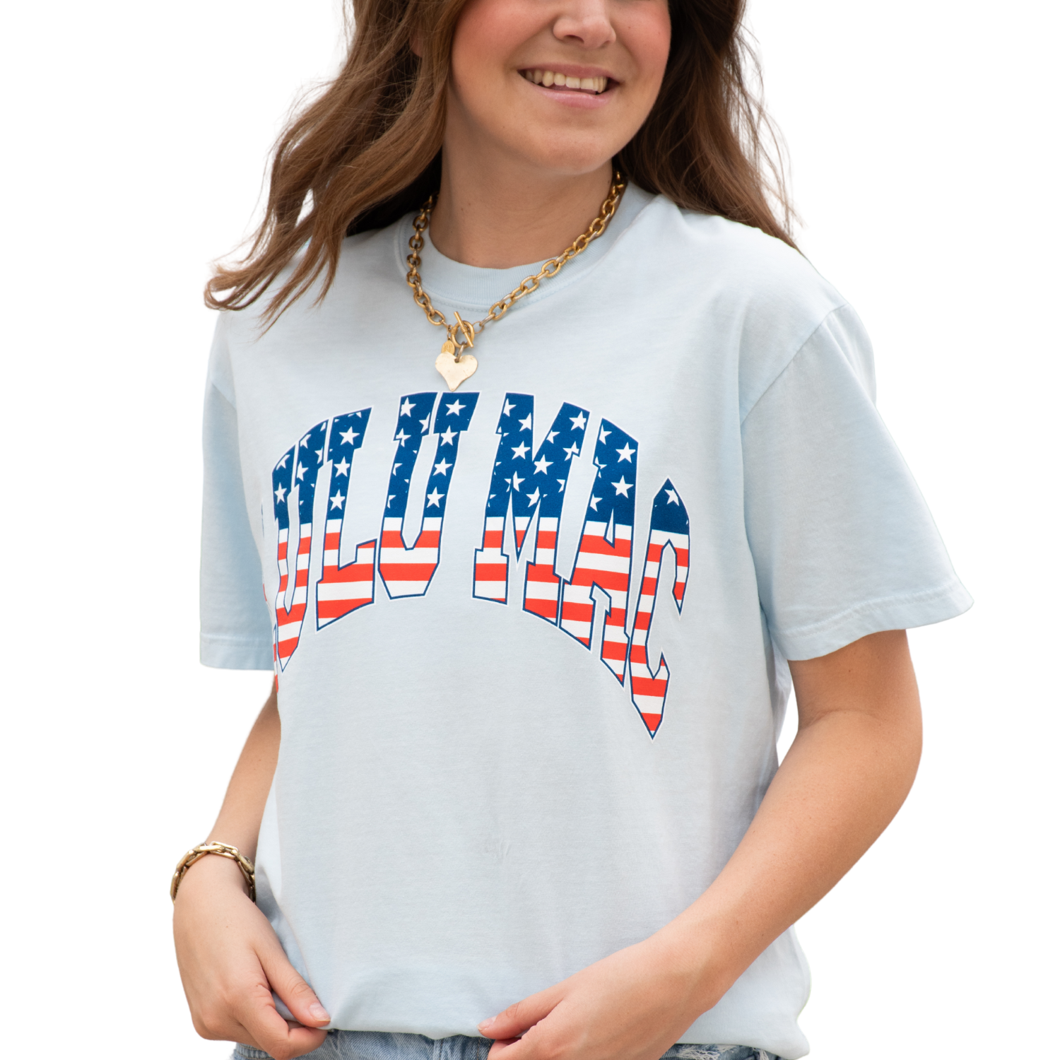 LM-SS-1000 Stars & Stripes Adult Chambray Comfort Colors Tee
