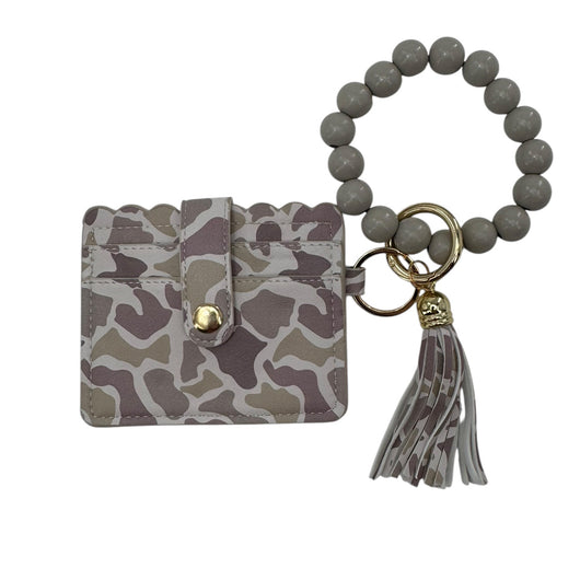 LM-7311 Beaded Wristlet ID Wallet Light Camo
