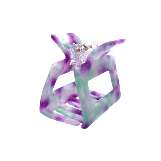 HCS-14M Small Square Hair Clip-Purple Mint