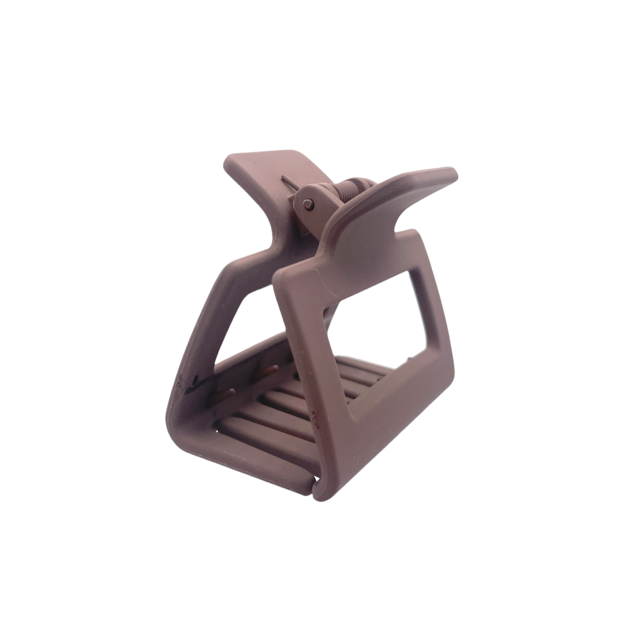 HCS-14S Small Square Hair Clip-Brown