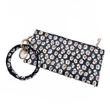 CL-8848 Wristlet Clutch Daisy Black