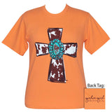 Turquoise Cow Cross - Orange Sherbet SS-2407