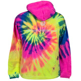 Girlie Girl Originals Logo Sweatshirt Hoodie Tie Dye-Neon Multi
