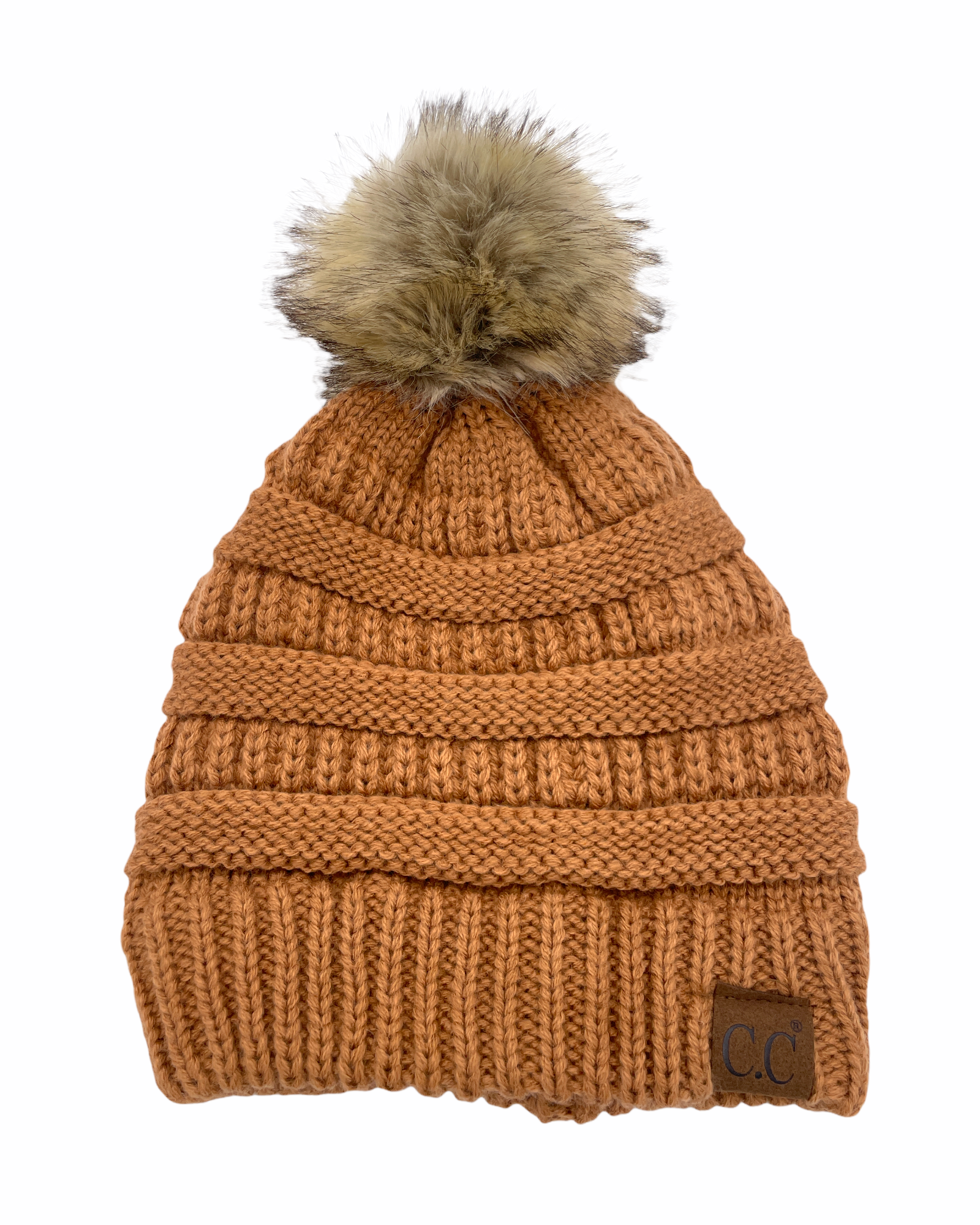 Aztec Patterned Faux Fur Pom C.C Beanie HAT3001