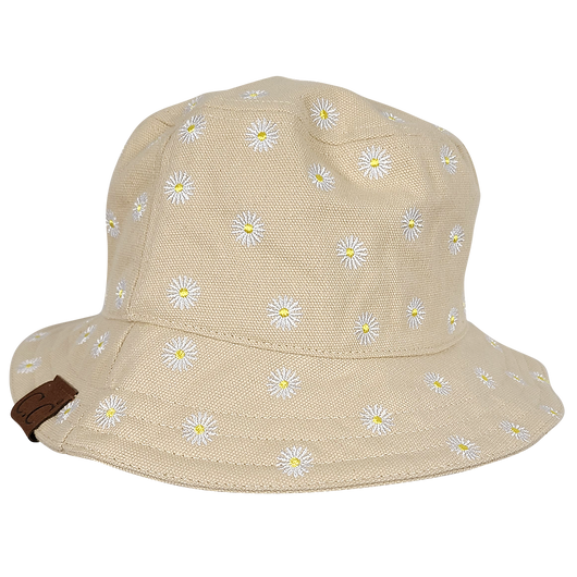 KB-005 C.C Daisy Rain Bucket Hat Beige