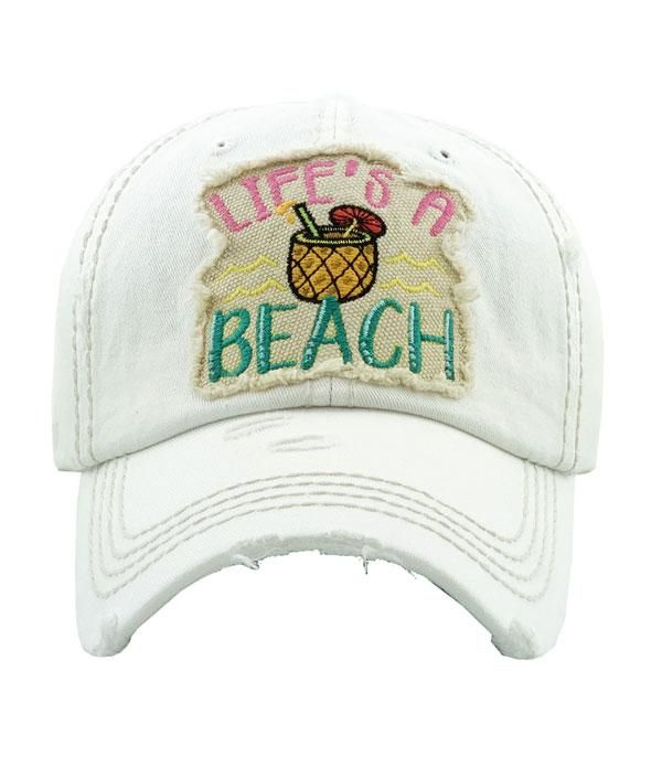 KBV-1272 Life’s A Beach-Torn Look-White