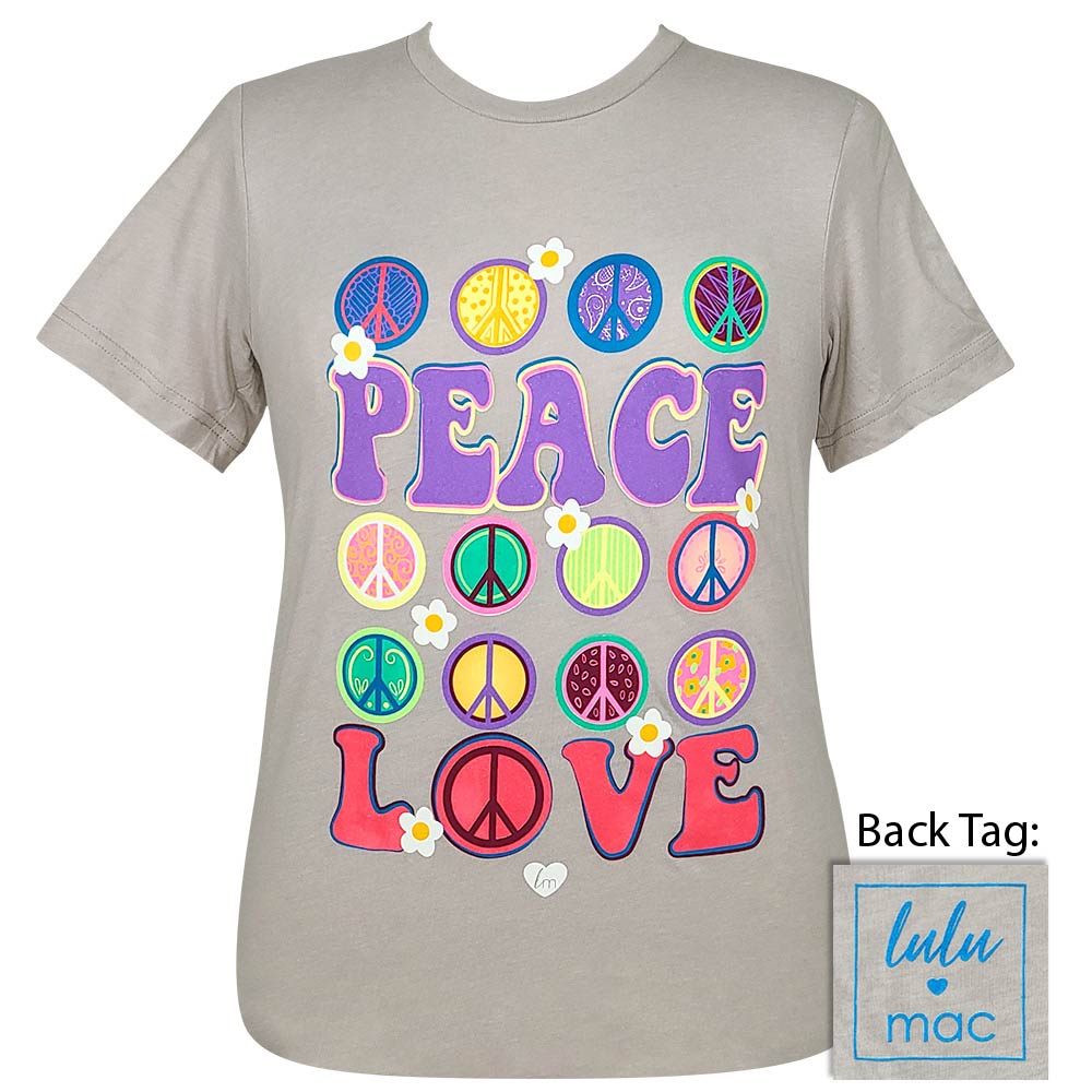 Lulu Mac - Peace Love - Heather Cool Grey SS - LM70