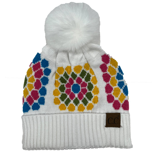 Hat-7396 C.C Beanie-White