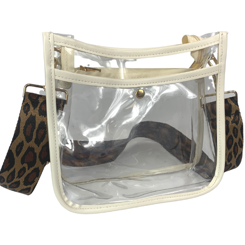 Clear Crossbody Stadium Purse White