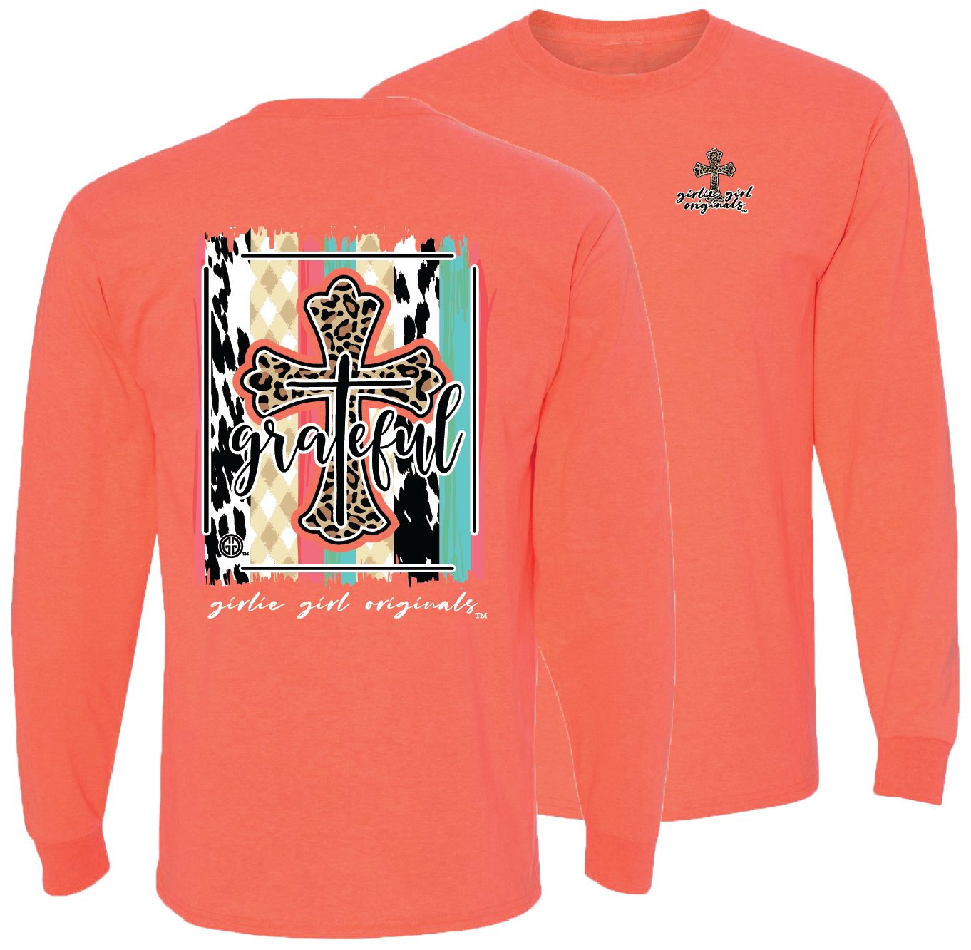 Grateful Cross - Retro Heather Coral LS-2441