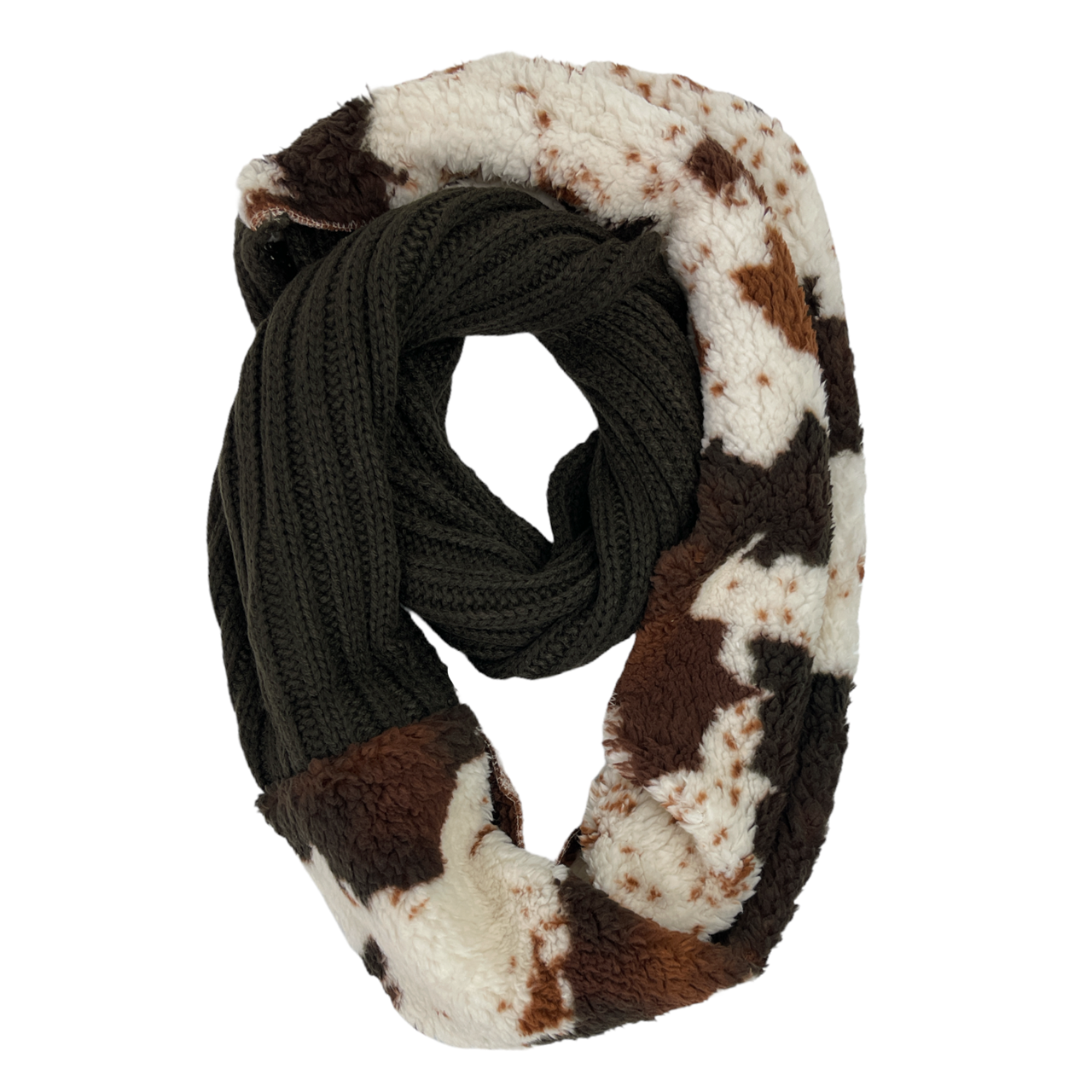 SF-47 Cow Scarf Brown