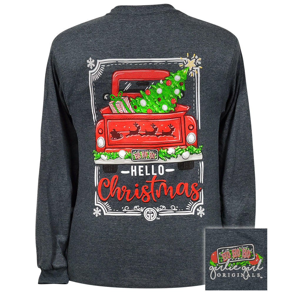 Hello Christmas - Dark Heather LS-2448