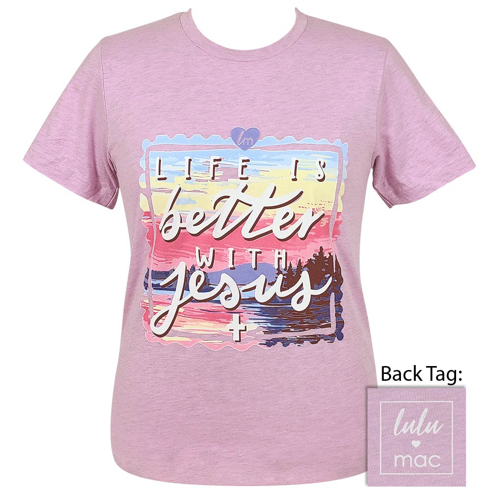 Lulu Mac - Better With Jesus - Heather Prism Lilac SS - LM73