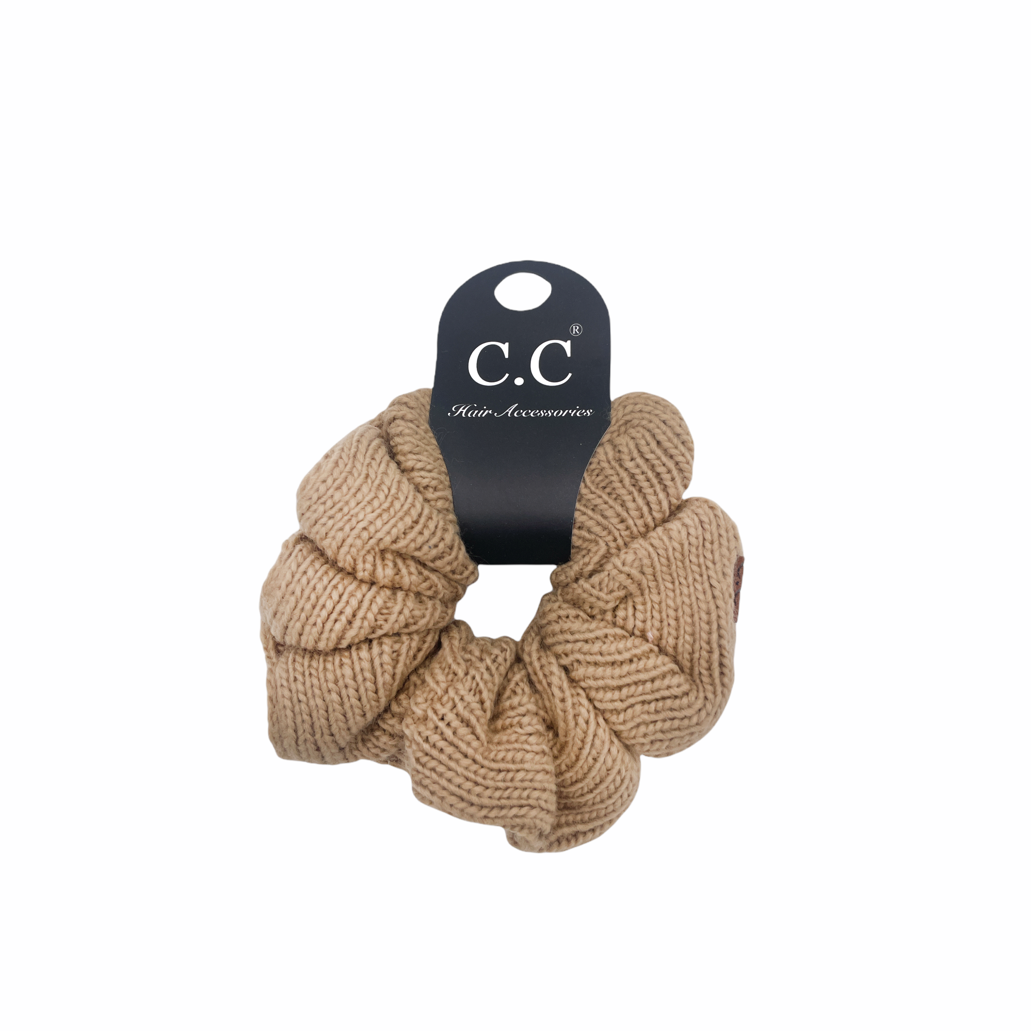 SCR-04 C.C KNIT SCRUNCHIE SAND