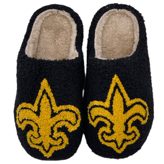 SF-1120 Fleur De Li Slippers Black