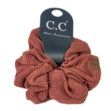 SCR-03 C.C CORDUROY SCRUNCHIE CLAY