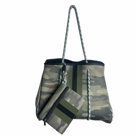 NP 4500 Camo Olive Olive Stripe Neoprene Tote Bag