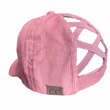 BT-937 Corduroy Criss Cross Cap Mauve