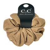 SCR-03 C.C CORDUROY SCRUNCHIE SAND