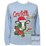 2542 Cow Bells Front Design LS - Light Blue