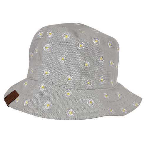 KB-005 C.C Daisy Rain Bucket Hat Grey – girliegirloriginals